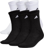 adidas Men’s Cushioned Crew Socks 6-Pack