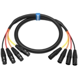 BIFALE 4-Channel XLR Snake Cable 3.3FT for Live and Studio Recording