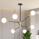 Modern Sputnik Chandelier 6 Light Fixture