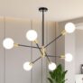 Modern Sputnik Chandelier 6 Light Fixture