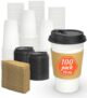100 Pack 16 oz Disposable Coffee Cups