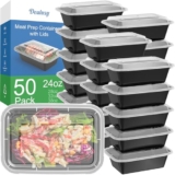Dealusy 50 Pack 24 oz Meal Prep Containers