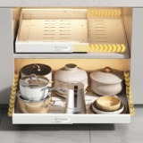 Expandable Pull-Out Cabinet Organizer for Kitchen