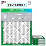 Filterbuy 16x21x1 MERV 8 Air Filter 4-Pack