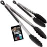 Gorilla Grip Heat Resistant Kitchen Tongs Set