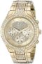 GUESS Womens Gold Tone Crystal Watch