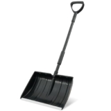 Heavy Duty 16″ Snow Shovel with Metal Handle and D-Grip