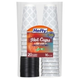 Disposable Hot Cups with Lids, 16 Ounce, 20 Count