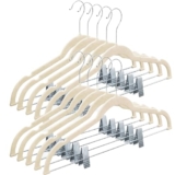 10 Pack Ivory Velvet Hangers