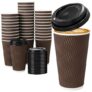 Huifany 16 oz Disposable Coffee Cups, 50 Pack