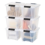 IRIS 19 Qt Stackable Storage Bins, 6 Pack