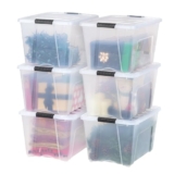 IRIS USA 54 QT Plastic Storage Box 6-Pack