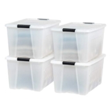 72 Qt Stackable Storage Bins, 4 Pack