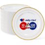 JOLLY CHEF 100 Gold Rim Disposable Plates
