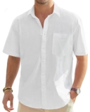 J.VER Men’s Linen Button Down Shirt