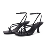 Kitten Heel Ankle Strap Sandals