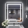 LOAAO 30×36 LED Bathroom Mirror with Anti-Fog and Dimmable Lights