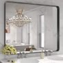 LOAAO 48×36 Black Metal Framed Bathroom Mirror