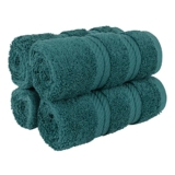 Luxury Cotton Teal Washcloth Set