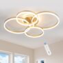 Modern LED 4-Ring Ceiling Light with Remote