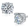 Moissanite Stud Earrings Sterling Silver 925
