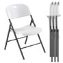 Nazhura Heavy Duty Plastic Folding Chair 4-Pack