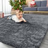 OLANLY Soft Fluffy Area Rug 4′ x 5’11