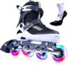 PAPAISON Light Up Adjustable Inline Skates