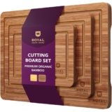 ROYAL CRAFT WOOD Bamboo Cutting Board Set