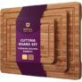 ROYAL CRAFT WOOD Bamboo Cutting Board Set