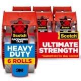 Scotch Heavy Duty Packing Tape, 6 Rolls