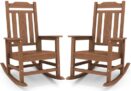 SERWALL HDPE Patio Rocking Chair Set