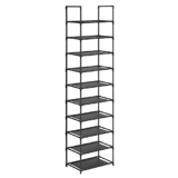 SONGMICS 10-Tier Shoe Rack Organizer, Black