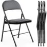 4 Pack Leather Folding Chairs