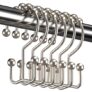Titanker Rust-Resistant Shower Curtain Hooks Set of 12