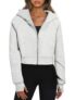 Trendy Queen Women’s Cropped Zip Up Hoodie