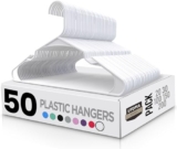 50-Pack Plastic Hangers