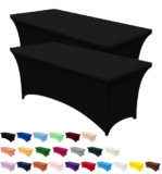 Utopia Kitchen 2-Pack Black Spandex Tablecloths