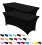 Utopia Kitchen 2-Pack Black Spandex Tablecloths