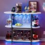 VASAGLE Bar Cabinet with LED & Power Outlets
