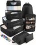Veken 8-Piece Packing Cubes Set – Black