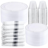 350-Piece Elegant Disposable Dinnerware Set