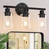 Zarbitta 3-Light Black Vanity Wall Lamp